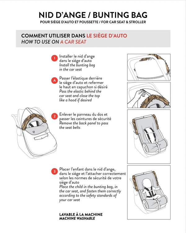 Bunting Bag Designed For Car Seat And Stroller Chanterelle - H10A401_182