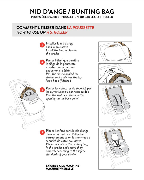 Bunting Bag Designed For Car Seat And Stroller Purple Gray - H10A401_591