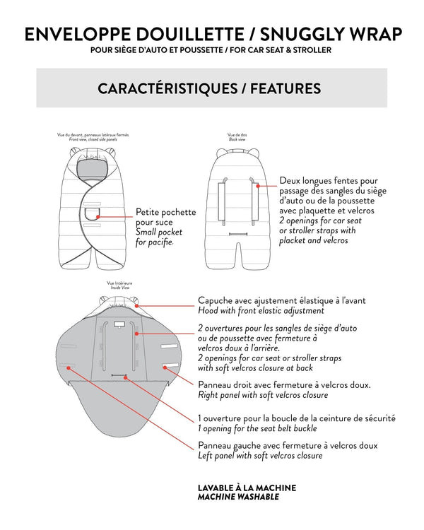Snugly Baby Wrap Designed For Car Seat And Stroller Off-White - H10A404_165