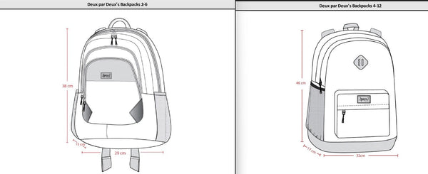 Little Kids Backpack Lilac Retro Flower Print School Supplies Deux par Deux