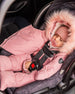 One-Piece Baby Snug Snowsuit Designed For Car Seat Dark Gray Blue Snowsuits Deux par Deux