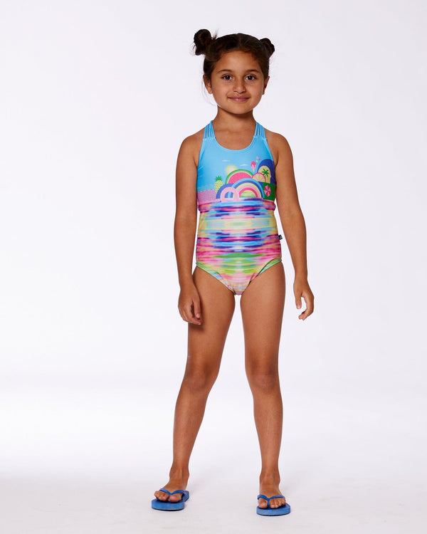 Printed One-Piece Swimsuit Multicolored - G30NG31_050