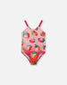 Printed One-Piece Swimsuit Pink Gradient Strawberry - G30NG51_000