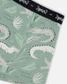 Printed Organic Cotton Boxer Shorts Light Sage And Gray Crocodile - G30PB60_043