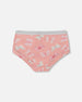 Printed Organic Cotton Boyshort Panty Pink And Blue Butterflies On Old Pink - G30PG60_030