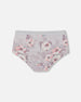 Printed Organic Cotton Boyshort Panty Pale Pink Flowers On Neutral Lilac - G30PG60_032