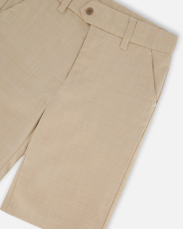Slant Pocket Bermuda Shorts Light Taupe - G30R26_147