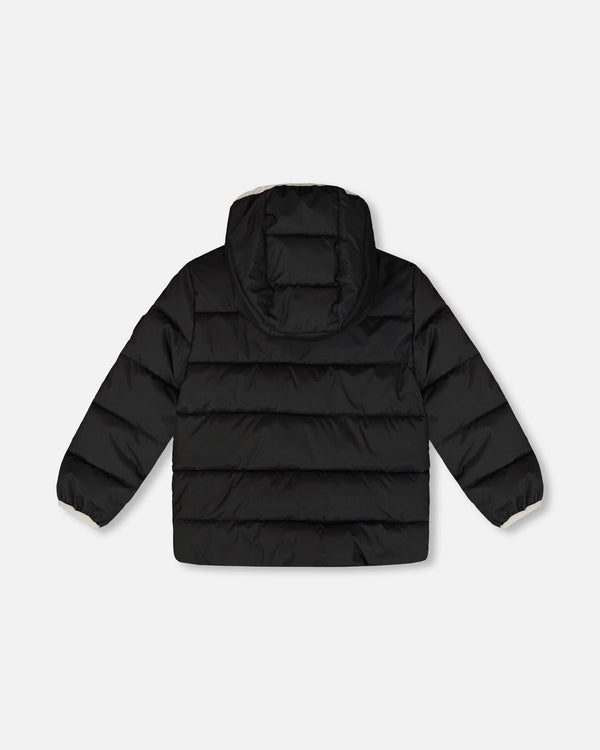 Compressible Winter Puffy Coat Designed For Car Seat Black - H10B500_999