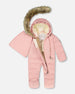 One-Piece Baby Snug Snowsuit Designed For Car Seat Pink - H10B701_637
