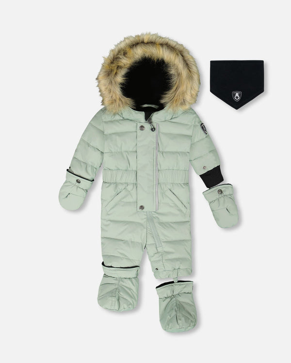 One-Piece Baby Original Puffy Snowsuit Sage Green - H10B702_340