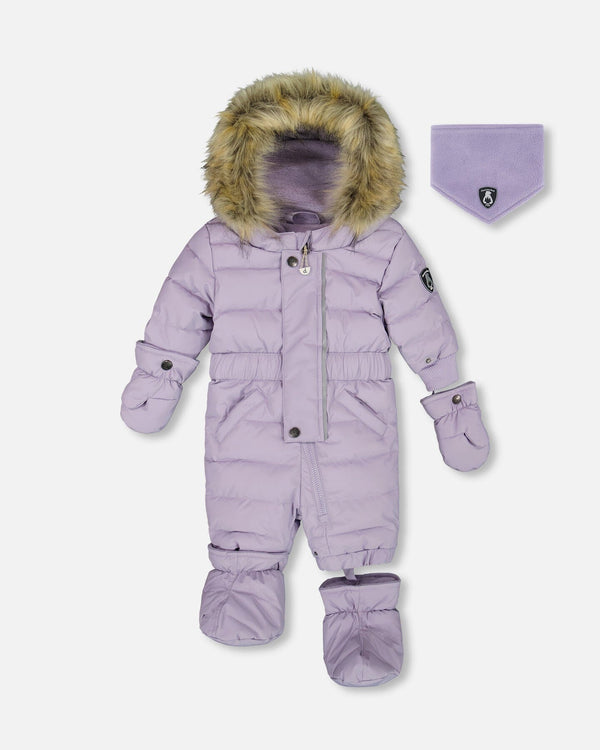 One-Piece Baby Original Puffy Snowsuit Purple Gray - H10B702_591