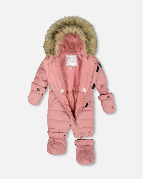 One-Piece Baby Original Puffy Snowsuit Dusty Pink - H10B702_643