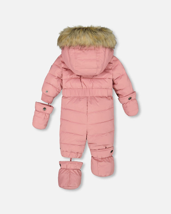 One-Piece Baby Original Puffy Snowsuit Dusty Pink - H10B702_643