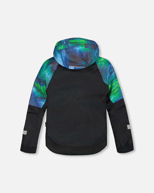 Two-Piece Play Snowsuit With Colorblocked Jacket Green - H10EB46_314