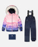Two-Piece Play Snowsuit With Printed Jacket Navy Blue - H10EG91_479