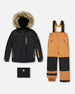 Two-Piece Play Snowsuit With Contrast Jacket Brown Sugar - H10PB42_967