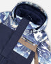 One-Piece Play Snowsuit With Mountains Print Navy Blue - H10PB73_479