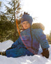 One-Piece Baby Play Snowsuit Designed For Car Seat Blue Gradient Dinosaur Print - H10PBB75_027