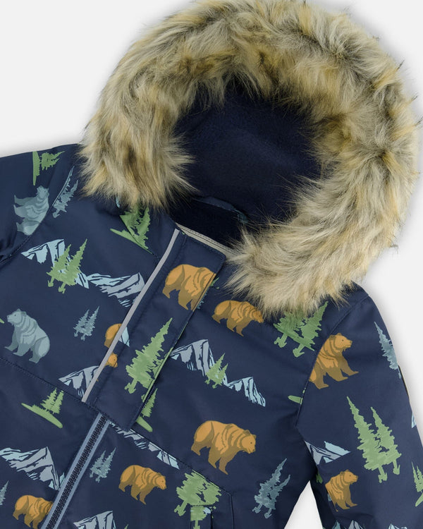 Two-Piece Baby Play Snowsuit Blue Gray - H10PBB85_432