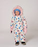 One-Piece Baby Play Snowsuit Designed For Car Seat Off-White Flower Print - H10PBG74_009