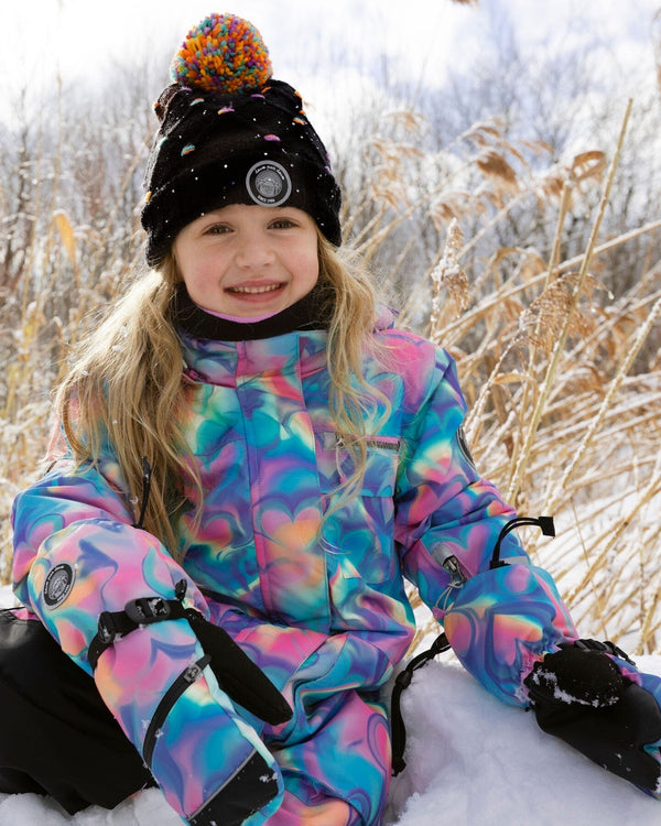 One-Piece Play Snowsuit Rainbow Heart Print - H10PG70_017