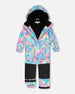 One-Piece Play Snowsuit Rainbow Heart Print - H10PG70_017