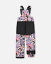 Two-Piece Play Snowsuit Black Retro Flower Print - H10PG86_013