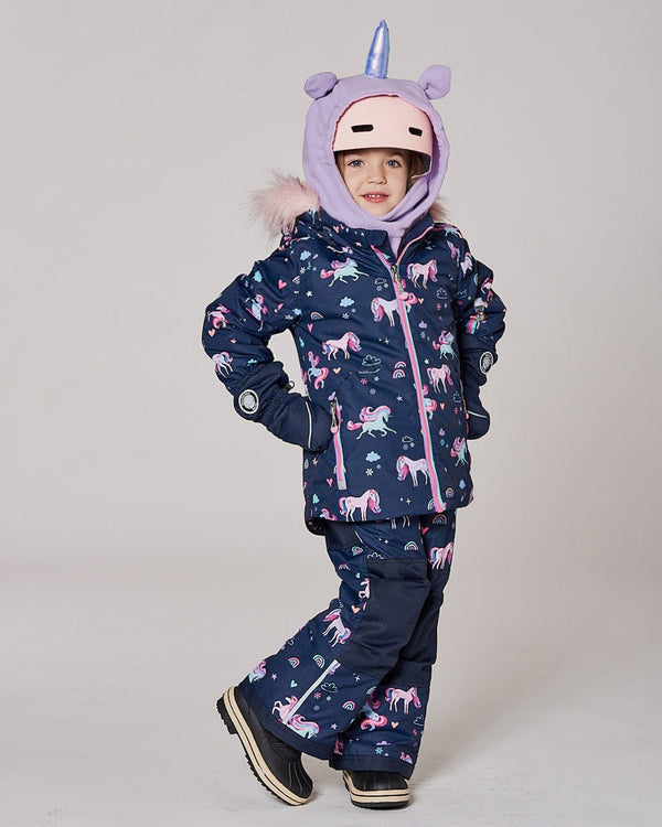 Two-Piece Play Snowsuit Navy Unicorn Print - H10PG95_037