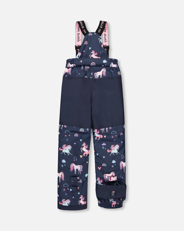 Two-Piece Play Snowsuit Navy Unicorn Print - H10PG95_037