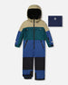 One-Piece Teknik Snowsuit Colorblocked Navy Blue - H10TB76_980