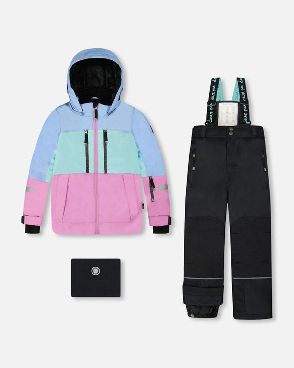 Two-Piece Teknik Snowsuit With Colorblocked Jacket And Solid Pant Black - H10TG93_999