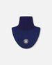 Polar Fleece And Knit Neckwarmer Navy Blue - H10XCOL_479