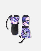 Winter Mittens Teknik Pink And Blue Marble