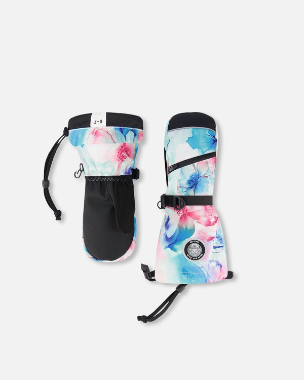 Winter Mittens Teknik Blue Flower Print - H10XM203_020
