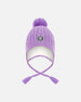 Lined Winter Hat With Pompom Lavender - H10XT1_530