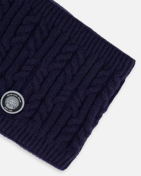 Lined Winter Neckwarmer Navy Blue - H10XT2_479