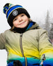 Lined Knit Pompom Hat Black, Taupe And Lime Green - H10Z51_000