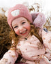 Lined Baby Winter Knit Hat With Ear Flaps Dusty Pink - H10ZA03_643