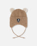 Lined Baby Winter Knit Hat With Ear Flaps Brown - H10ZA03_919