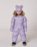 Lined Baby Knit Hat With Pompoms Purple Gray - H10ZA05_591