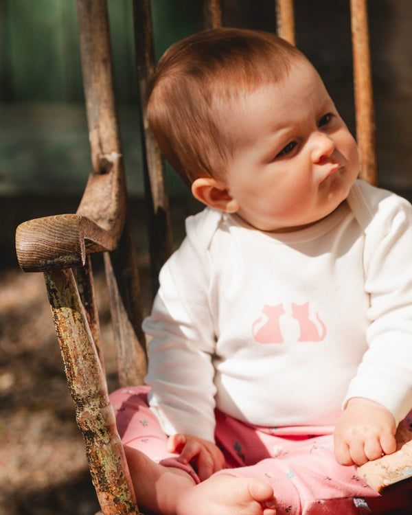 Organic Cotton Evolutive Pant Pink Floral - H20A20_048