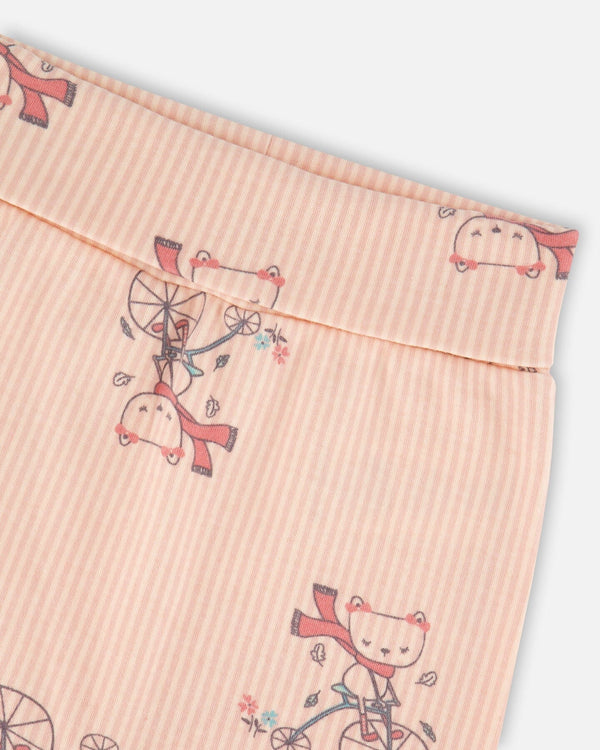 Organic Cotton Evolutive Pant Pink Cat Print - H20A20_049