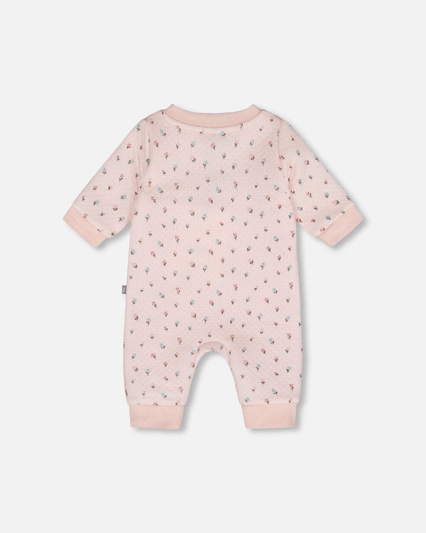 Organic Cotton One-Piece And Baby Romper Pink Mini Floral - H20B40_047