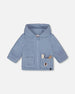 Plush Hooded Jacket Light Blue - H20C30_425