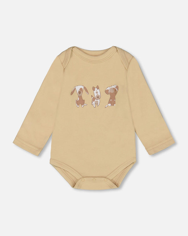 Organic Cotton Onesie Light Caramel - H20C70_109