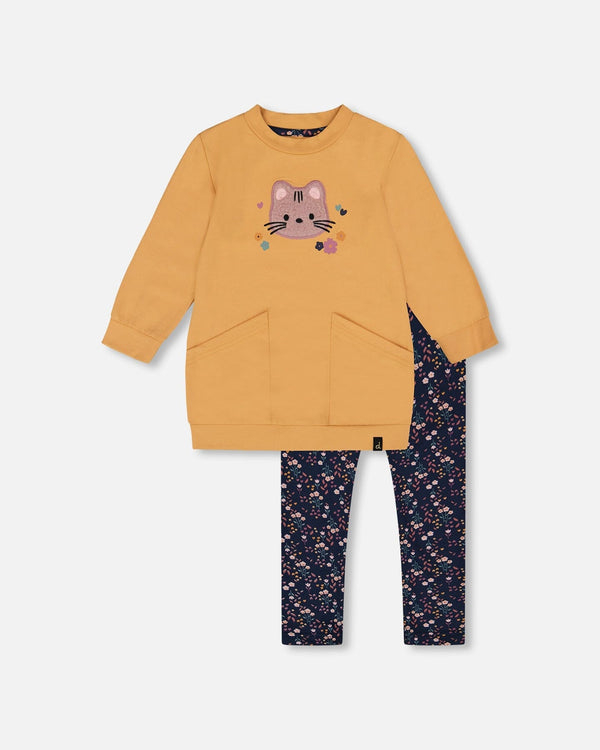 Tunic And Leggings Set Golden Brown - H20E11_231