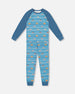 Two-Piece Organic Cotton Pajama Set Blue Dog Print - H20PB10US_062