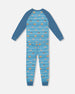 Two-Piece Organic Cotton Pajama Set Blue Dog Print - H20PB10US_062
