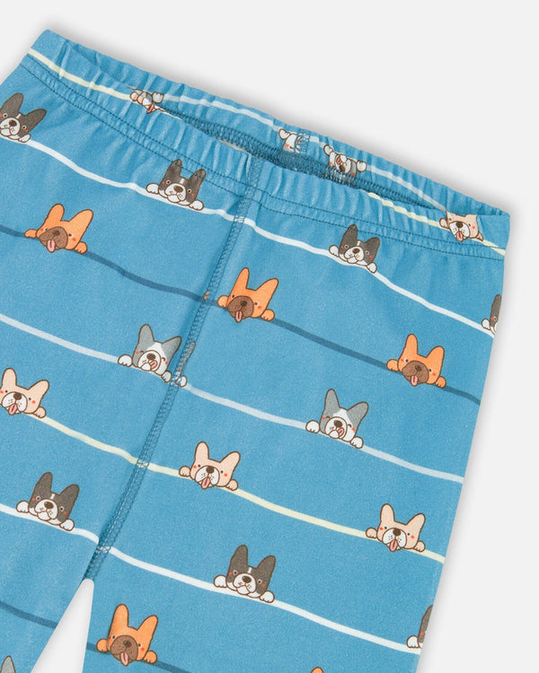 Two-Piece Organic Cotton Pajama Set Blue Dog Print - H20PB10US_062