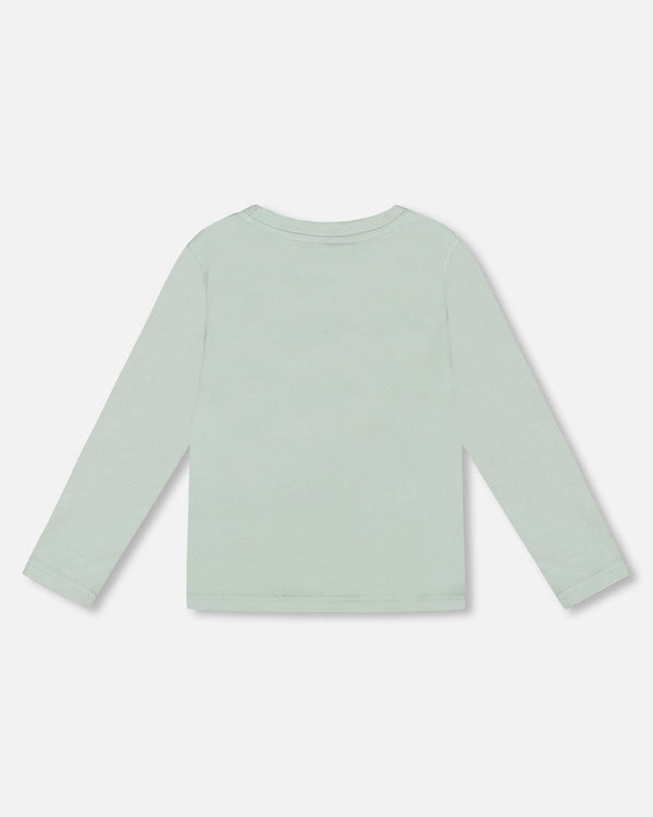 Long Sleeve Organic Cotton Jersey Tee Jade Green - H20T65_325